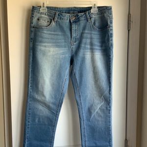 Women’s Orange by Fashion Village Denim Pants with Ankle Slits - size L